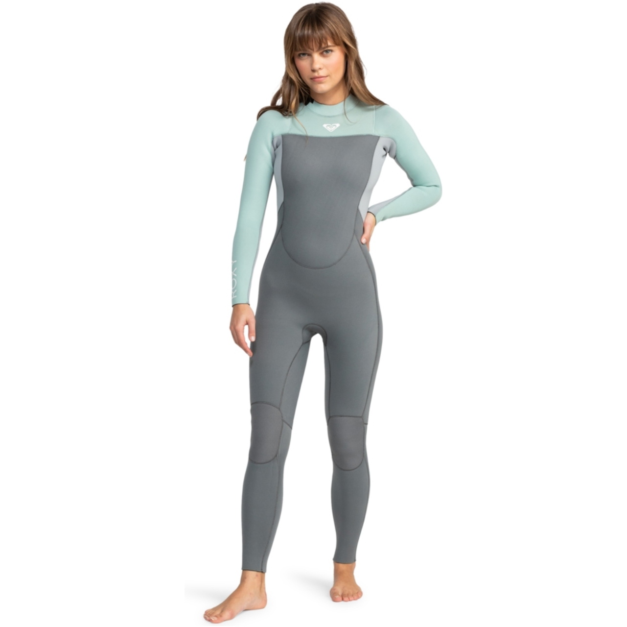 2025 Roxy Womens Prologue 4/3mm Back Zip Wetsuit ERJW103167 - Ice Green